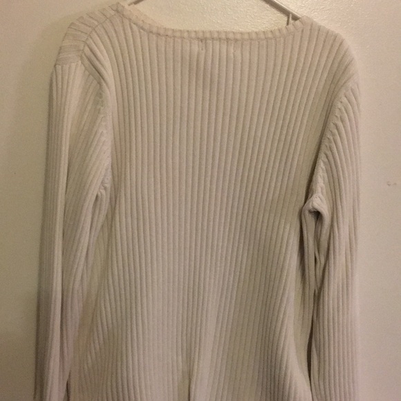 Ralph Lauren Ladies Cream color Sweater SzXL Pre💖 - Picture 6 of 7